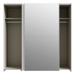 Biała szafa przesuwna z lustrem Schach&matt 190 cm