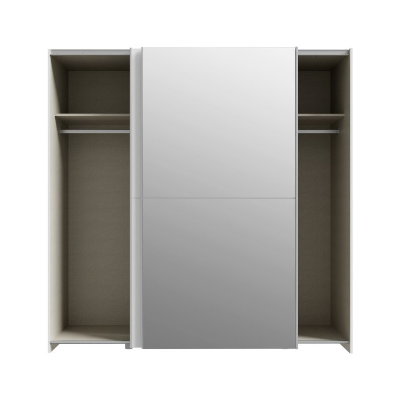 Biała szafa przesuwna z lustrem Schach&matt 190 cm