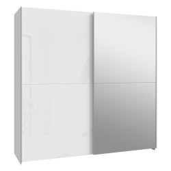 Szafa przesuwna z lustrem Schach&matt 190 cm | biały połysk