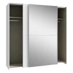 Szafa przesuwna z lustrem Schach&matt 190 cm | biały połysk