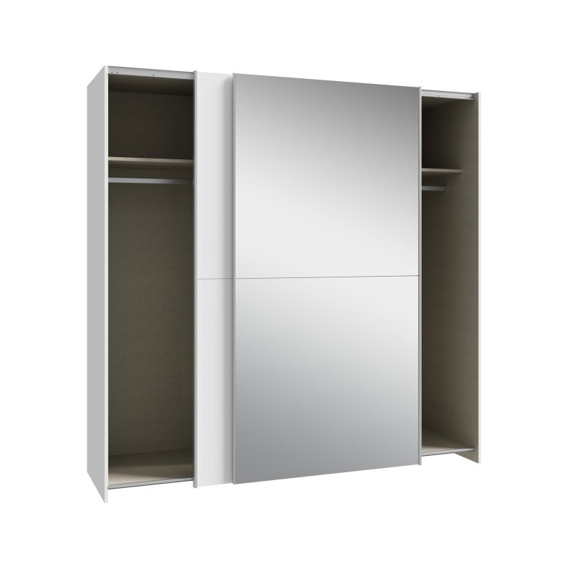 Szafa przesuwna z lustrem Schach&matt 190 cm | biały połysk