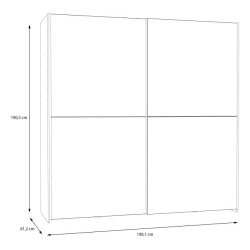 Szafa przesuwna z lustrem Schach&matt 190 cm | biały połysk