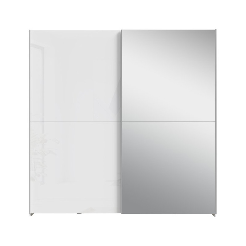 Szafa przesuwna z lustrem Schach&matt 190 cm | biały połysk