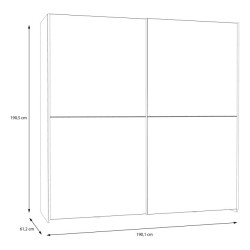 Szafa przesuwna z lustrem 190 cm Schach&matt | biały