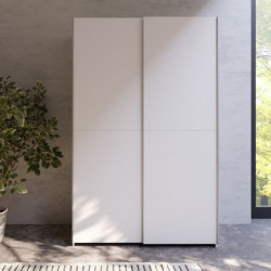 Biała szafa przesuwna 120 cm Schach&matt do małych wnętrz