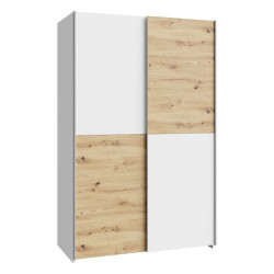 Szafa przesuwna 120 cm Schach&matt | biały/dąb artisan