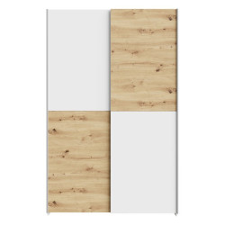 Szafa przesuwna 120 cm Schach&matt | biały/dąb artisan