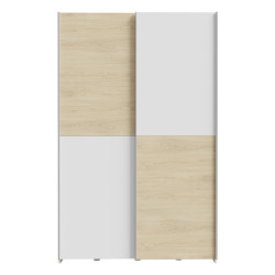 Szafa przesuwna 120 cm Schach&matt | biały/dąb puccini