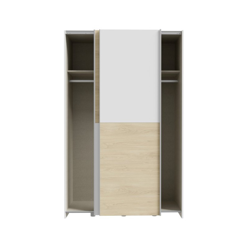 Szafa przesuwna 120 cm Schach&matt | biały/dąb puccini