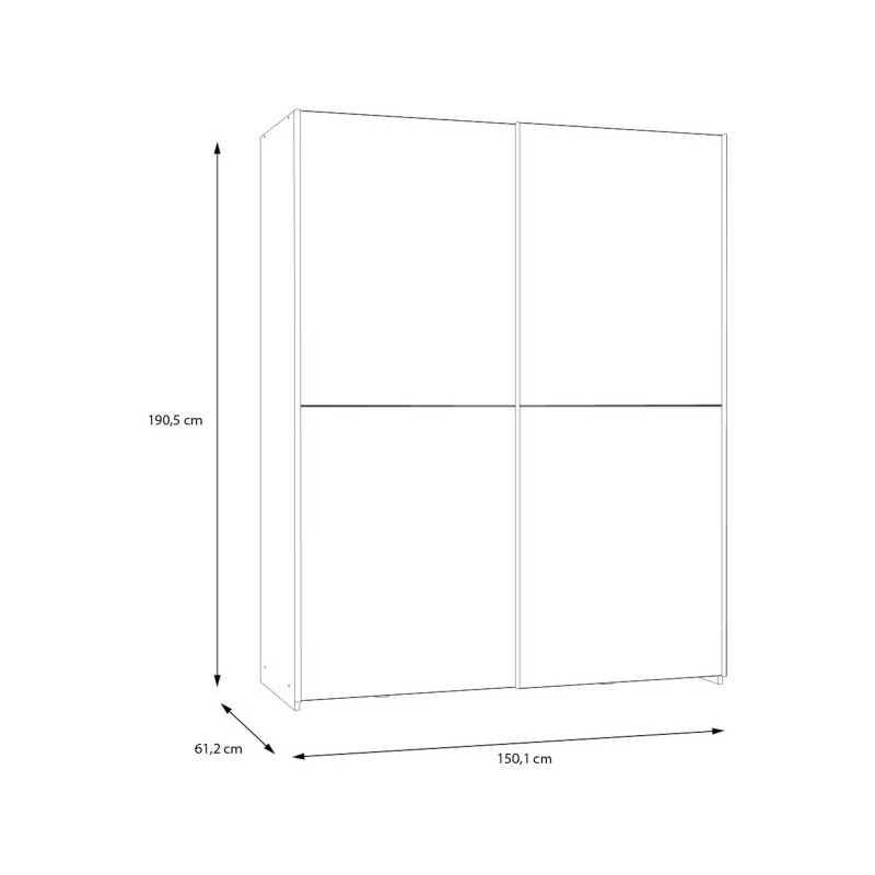 Biała szafa przesuwna 150 cm Schach&matt SHMS72231
