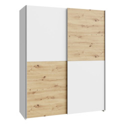 Szafa przesuwna 150 cm Schach&matt | biały/dąb artisan