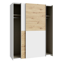 Szafa przesuwna 150 cm Schach&matt | biały/dąb artisan