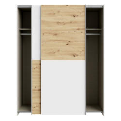 Szafa przesuwna 150 cm Schach&matt | biały/dąb artisan