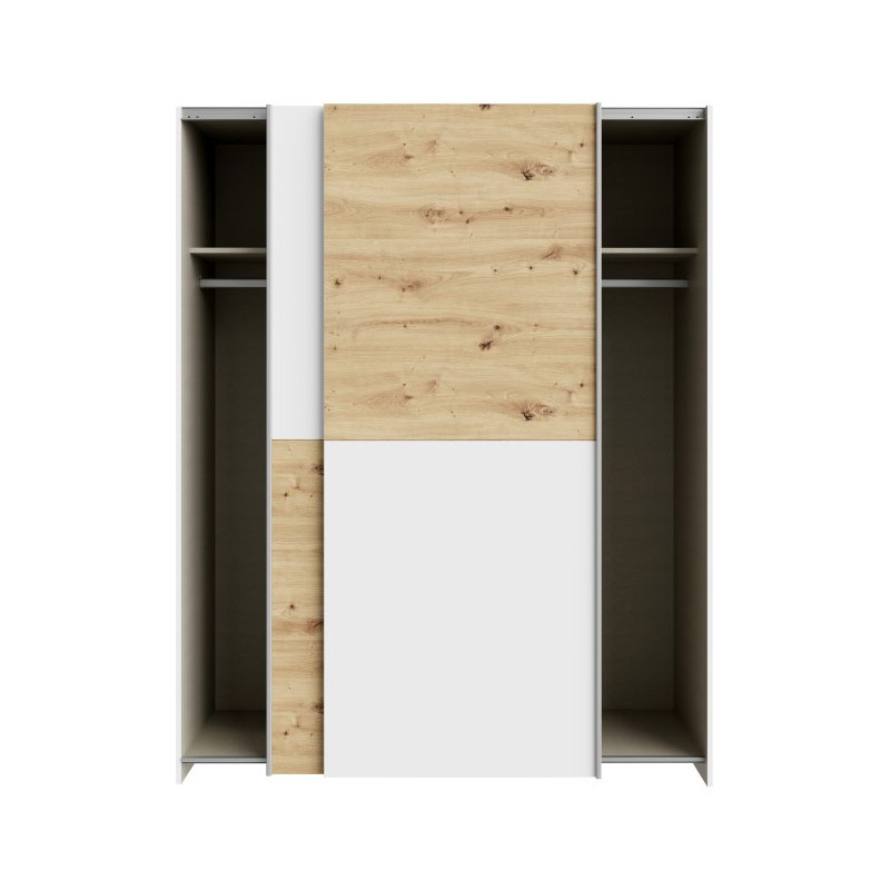 Szafa przesuwna 150 cm Schach&matt | biały/dąb artisan