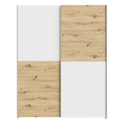 Szafa przesuwna 150 cm Schach&matt | biały/dąb artisan