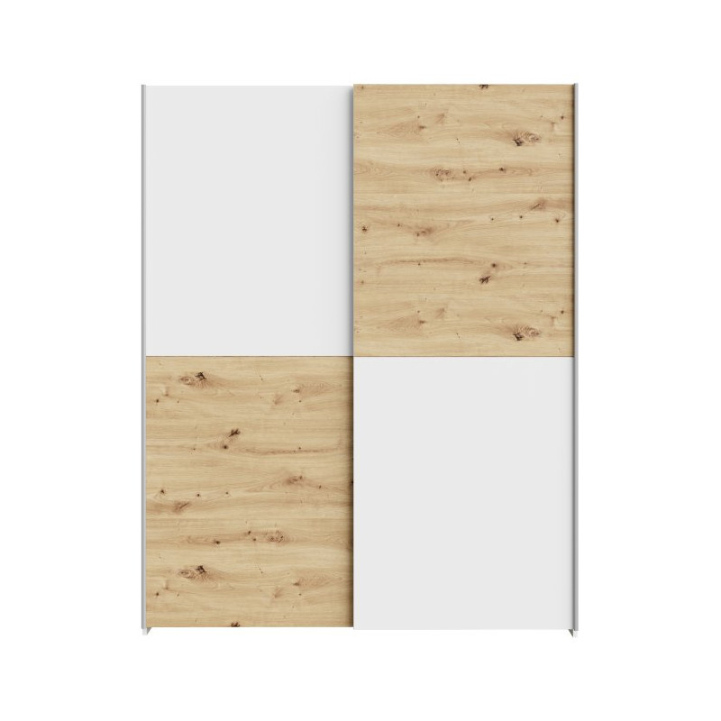 Szafa przesuwna 150 cm Schach&matt | biały/dąb artisan