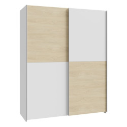 Szafa przesuwna 150 cm Schach&matt | biały/dąb puccini