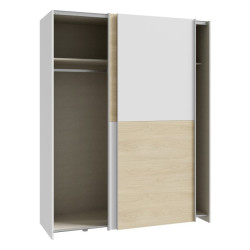 Szafa przesuwna 150 cm Schach&matt | biały/dąb puccini