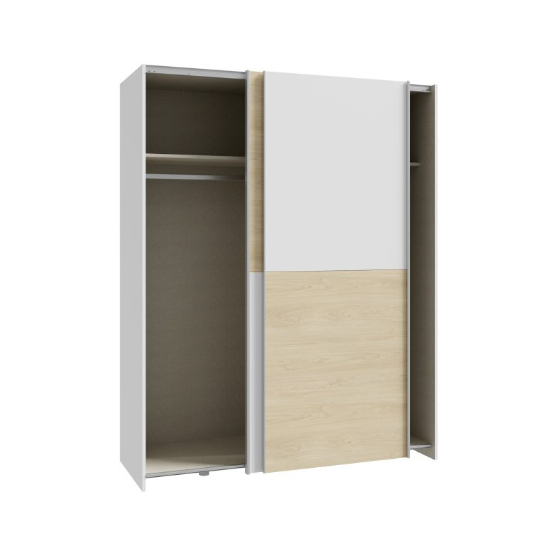 Szafa przesuwna 150 cm Schach&matt | biały/dąb puccini