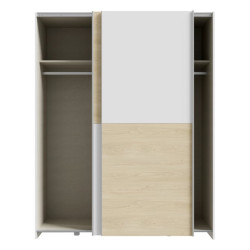 Szafa przesuwna 150 cm Schach&matt | biały/dąb puccini