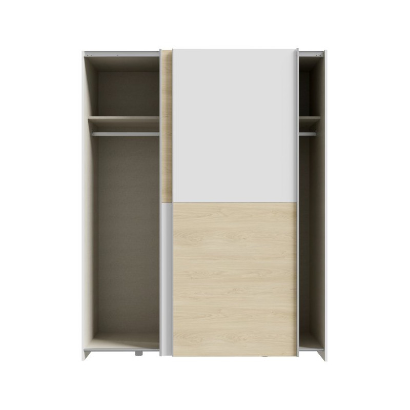 Szafa przesuwna 150 cm Schach&matt | biały/dąb puccini