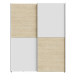 Szafa przesuwna 150 cm Schach&matt | biały/dąb puccini