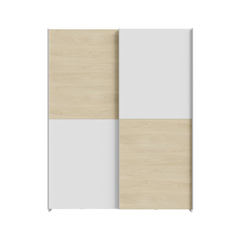 Szafa przesuwna 150 cm Schach&matt | biały/dąb puccini