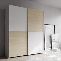 Szafa przesuwna 150 cm Schach&matt | biały/dąb puccini