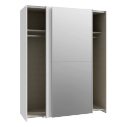 Biała szafa przesuwna z lustrem 150 cm | kolekcja Schach&matt
