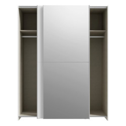 Biała szafa przesuwna z lustrem 150 cm | kolekcja Schach&matt