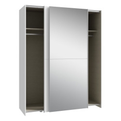 Szafa przesuwna z lustrem 150 cm Schach&matt | biały połysk