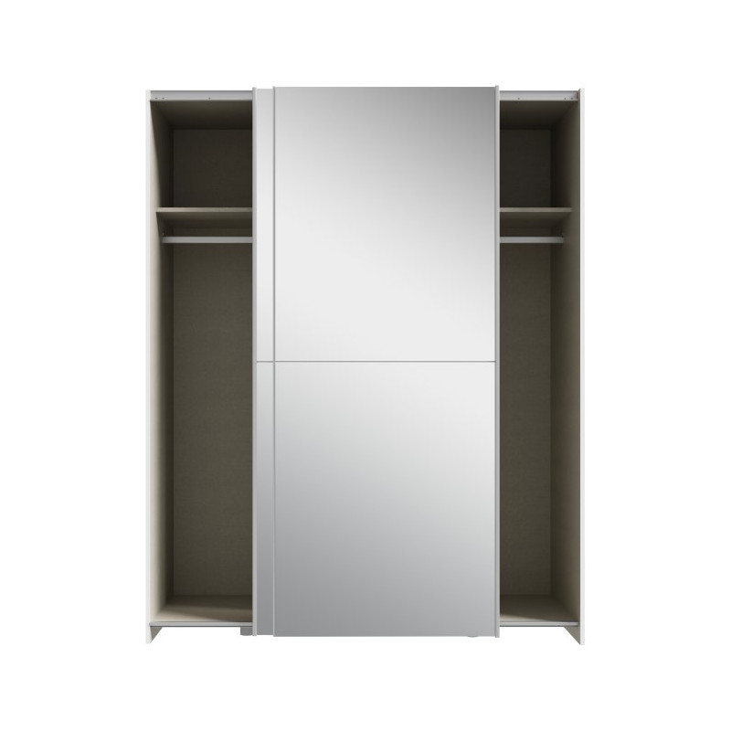 Szafa przesuwna z lustrem 150 cm Schach&matt | biały