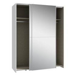 Szafa przesuwna z lustrem 150 cm Schach&matt | biały