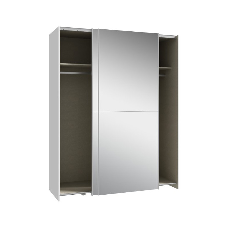 Szafa przesuwna z lustrem 150 cm Schach&matt | biały