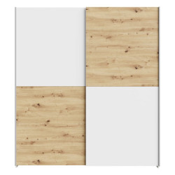 Szafa przesuwna 170 cm Schach&matt SHMS82231 | biały/dąb artisan