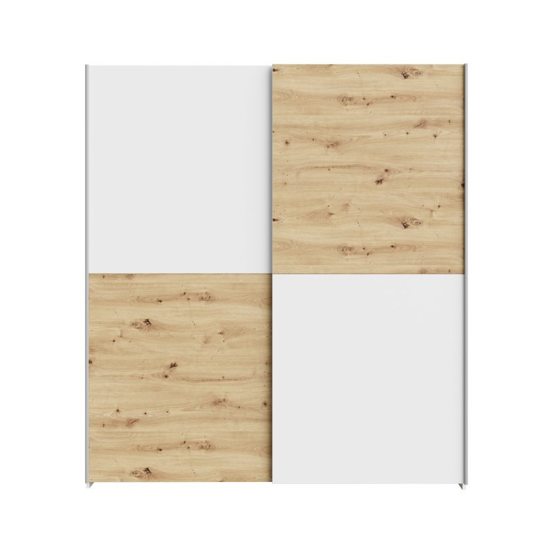 Szafa przesuwna 170 cm Schach&matt SHMS82231 | biały/dąb artisan