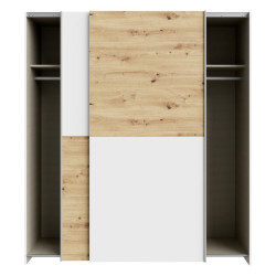 Szafa przesuwna 170 cm Schach&matt SHMS82231 | biały/dąb artisan