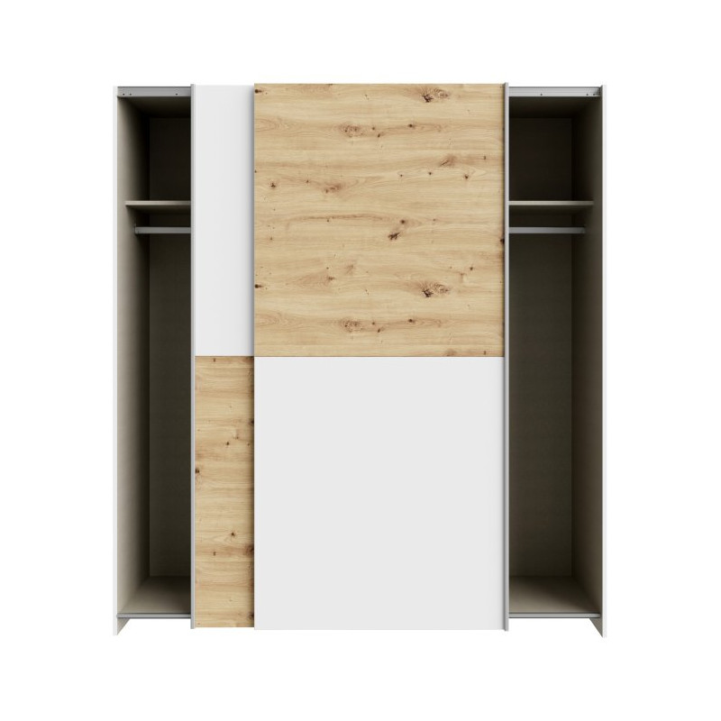 Szafa przesuwna 170 cm Schach&matt SHMS82231 | biały/dąb artisan