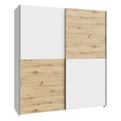 Szafa przesuwna 170 cm Schach&matt SHMS82231 | biały/dąb artisan