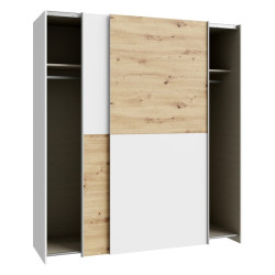 Szafa przesuwna 170 cm Schach&matt SHMS82231 | biały/dąb artisan