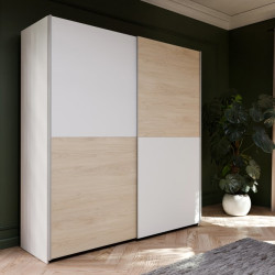 Szafa przesuwna 170 cm Schach&matt SHMS82231 | biały/dąb puccini