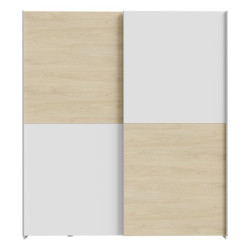 Szafa przesuwna 170 cm Schach&matt SHMS82231 | biały/dąb puccini