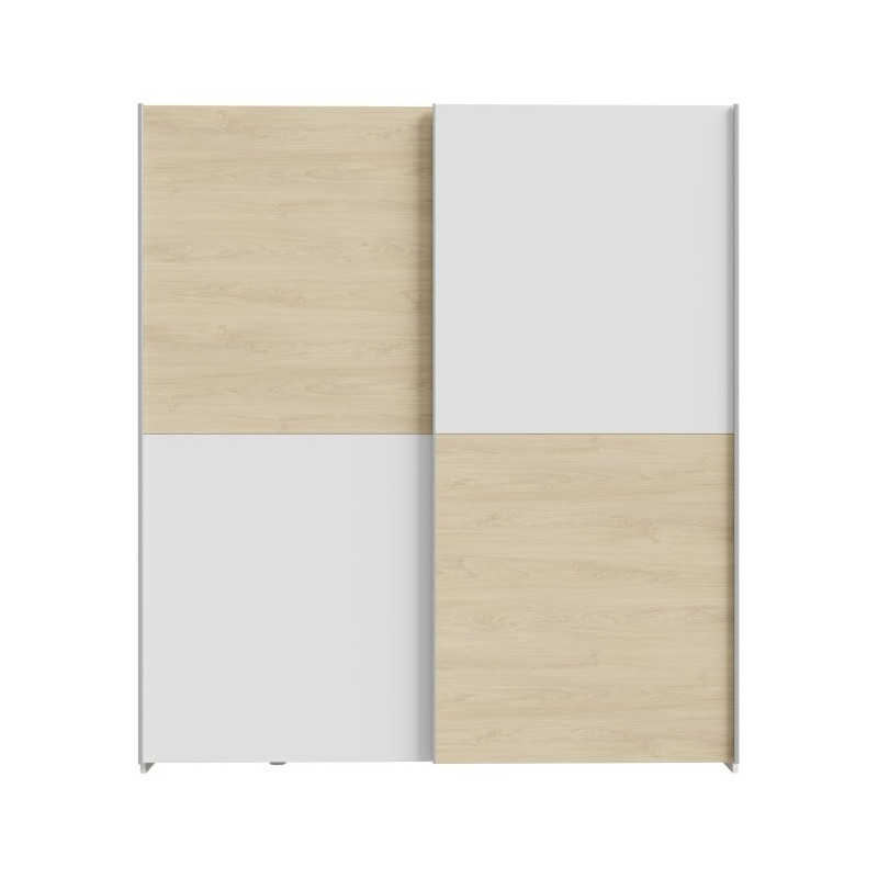 Szafa przesuwna 170 cm Schach&matt SHMS82231 | biały/dąb puccini
