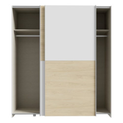 Szafa przesuwna 170 cm Schach&matt SHMS82231 | biały/dąb puccini
