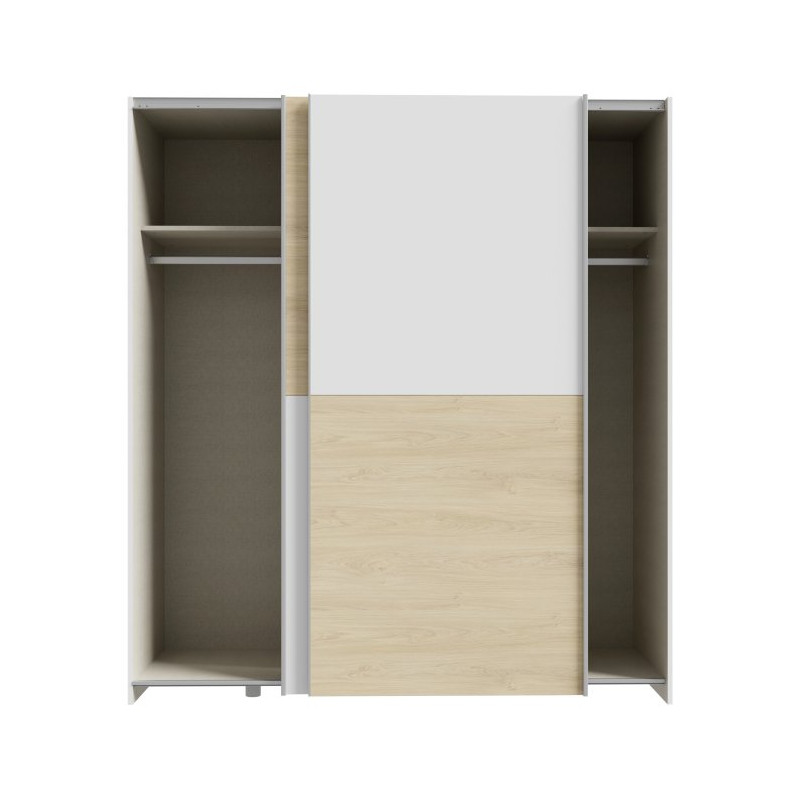 Szafa przesuwna 170 cm Schach&matt SHMS82231 | biały/dąb puccini