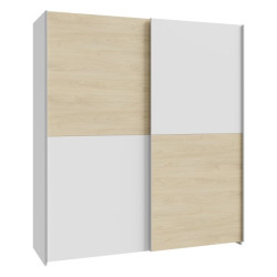 Szafa przesuwna 170 cm Schach&matt SHMS82231 | biały/dąb puccini