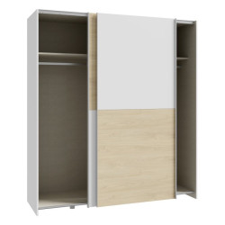 Szafa przesuwna 170 cm Schach&matt SHMS82231 | biały/dąb puccini