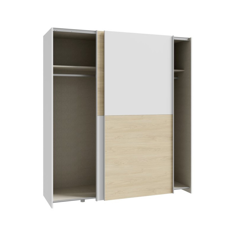 Szafa przesuwna 170 cm Schach&matt SHMS82231 | biały/dąb puccini