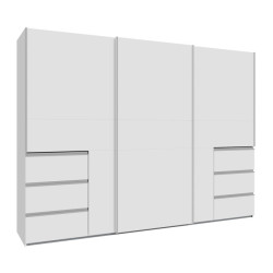 Biała szafa przesuwna 270 cm Winn 2 | Meble Forte
