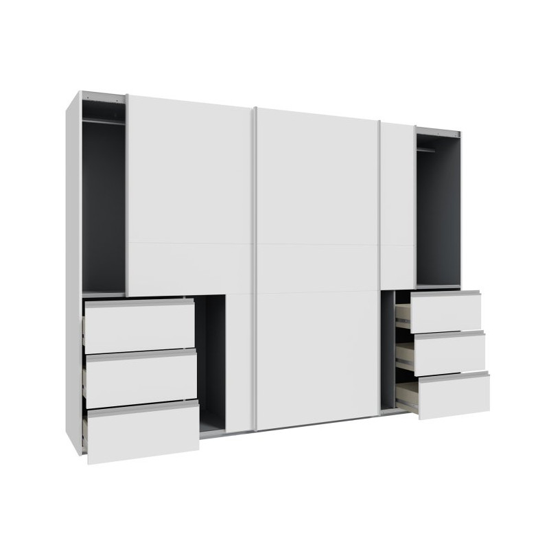Biała szafa przesuwna 270 cm Winn 2 | Meble Forte